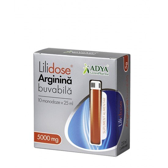 Arginina Buvabila 5000 mg Lilidose, 25 ml x 10 doze - Adya Green Pharma