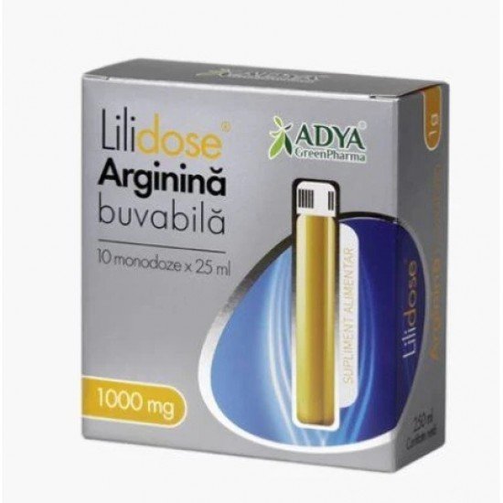 Arginina Buvabila 1000 mg Lilidose, 10 monodoze x 25 ml - Adya Green Pharma
