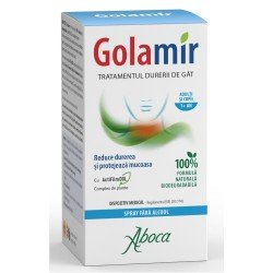Spray pentru copii si adulti fara alcool Golamir 2Act, 30 ml - Aboca