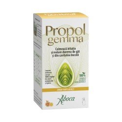 Spray de gat cu alcool pentru adulti Propolgemma Forte, 30 ml - Aboca