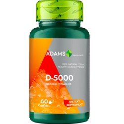Vitamina D-5000, 60 capsule, Adams