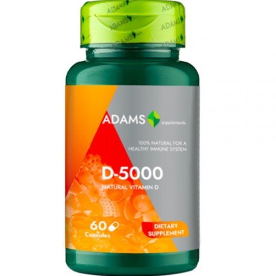 Vitamina D-5000, 60 capsule, Adams