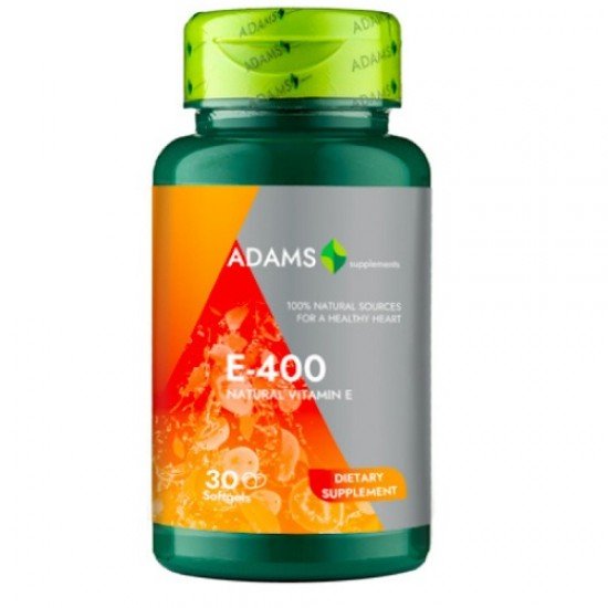 Vitamina E-400 (naturala), 30 capsule - Adams Vision