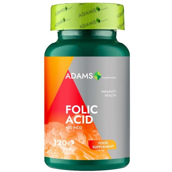 Acid Folic 400mcg, 120 capsule, Adams