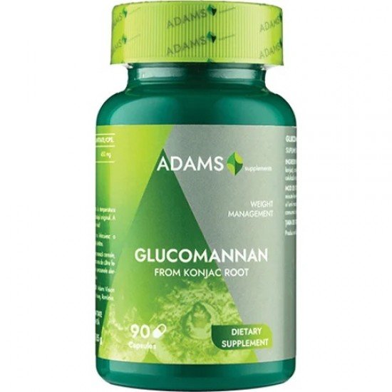 Glucomannan 450 mg, 90 capsule vegetale, Adams Supplements