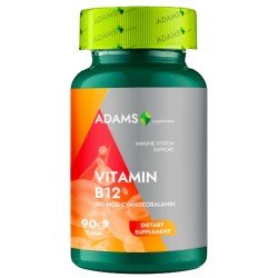 Vitamina B12 500 mg, 90 capsule, Suplimente Adams