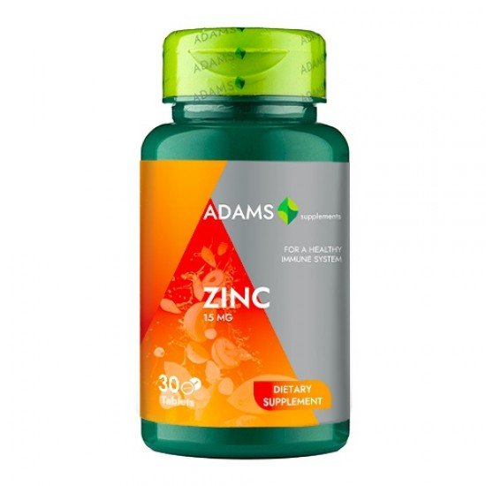  Zinc 15mg, 30 tablete, Adams