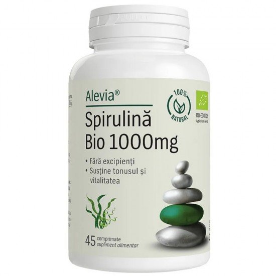 Spirulina Bio, 1000 mg, 100 comprimate - Alevia