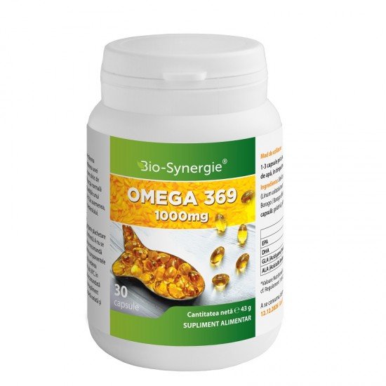 Omega 3-6-9 1000 mg, 30 capsule - Bio Synergie