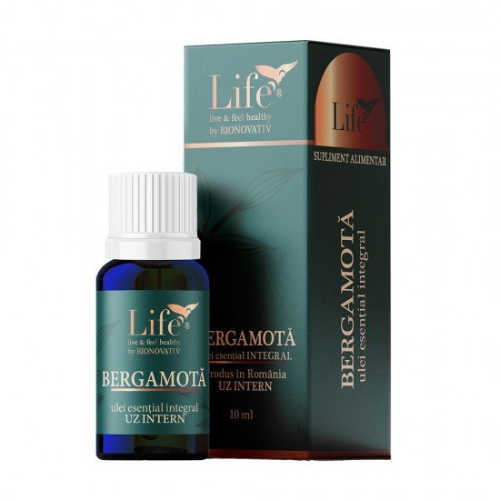 Ulei esential integral de bergamota, 10 ml - Bionovativ