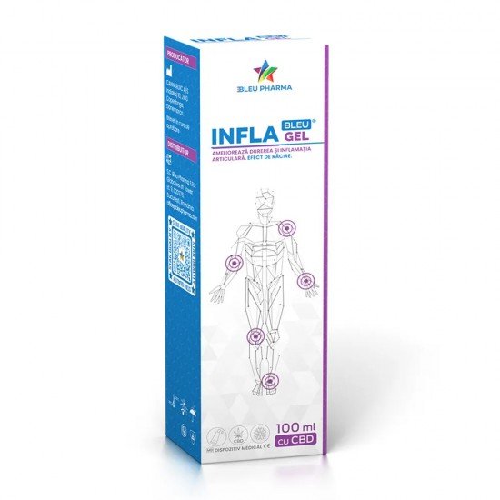 Gel pentru reducerea durerii si inflamatiei articulare Infla Bleu, 100 ml, Bleu Pharma