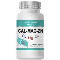 Calciu Magneziu Zinc, 30 comprimate filmate, Cosmopharm