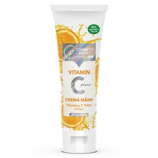 Cremă de maini cu textura lejera Vitamin C Plus, 75 ml, Cosmetic Plant