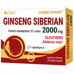 Ginseng Siberian, 2000 mg, 30 comprimate, Cosmo Pharm