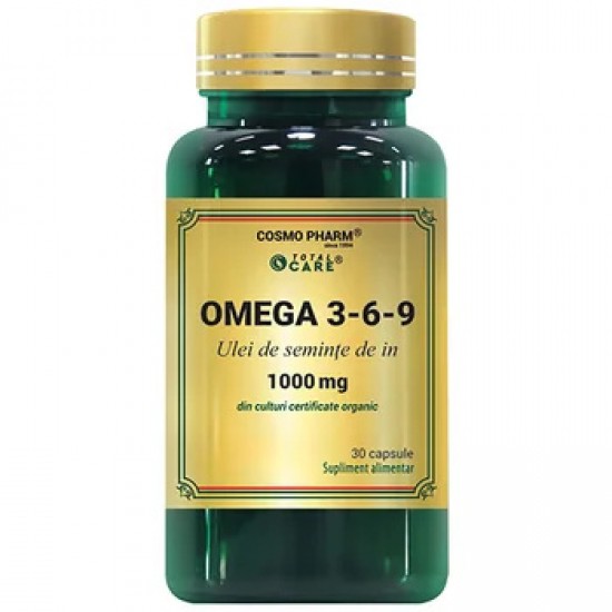 Ulei seminte de In Premium Omega 3-6-9, 1000 mg, 30 capsule, Cosmopharm