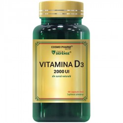 Premium Vitamina D3 2000 UI, 60 capsule, Cosmopharm