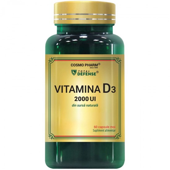 Premium Vitamina D3 2000 UI, 60 capsule, Cosmopharm