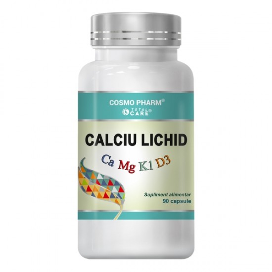 Calciu Lichid, 90 capsule, Cosmo Pharm