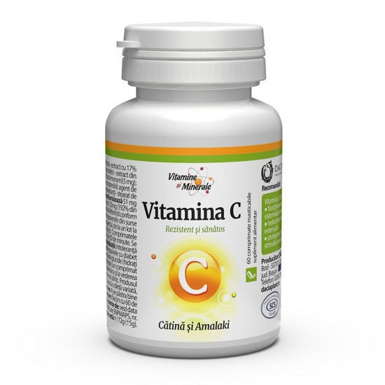 Vitamina C natural cu catina si amalaki, 60 comprimate masticabile - Dacia Plant