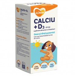Calciu + Vitamina D3 sirop Alinan, 150 ml - Fiterman Pharma