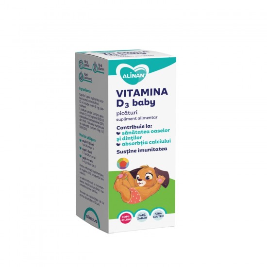 Vitamina D3 picaturi Alinan, 10 ml - Fiterman
