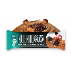 Batoane proteice + Vitamine, Dark chocolate salted caramel, 20g proteine/baton + 9 vitamine, 15batoane/cutie - Fulfil Nutrition