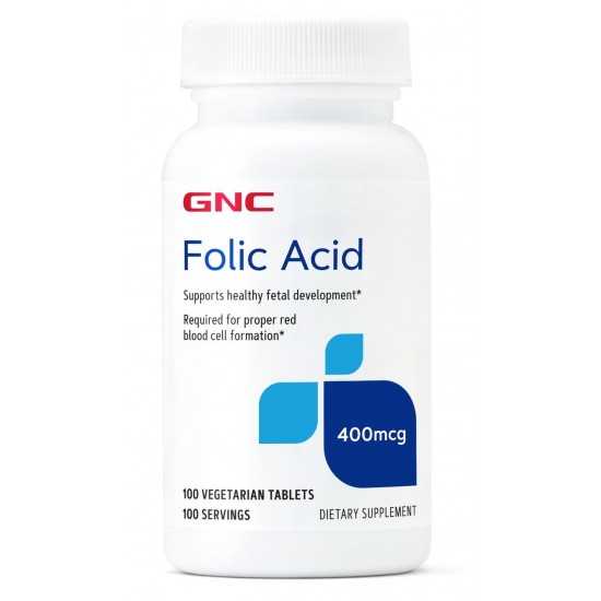 Acid Folic 400 mcg, 100 tablete, GNC