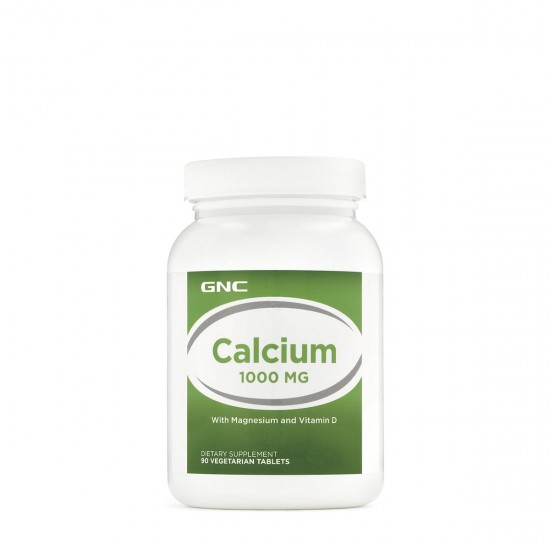 Calciu 1000 mg cu Magneziu + Vitamina D, 90 tablete - GNC