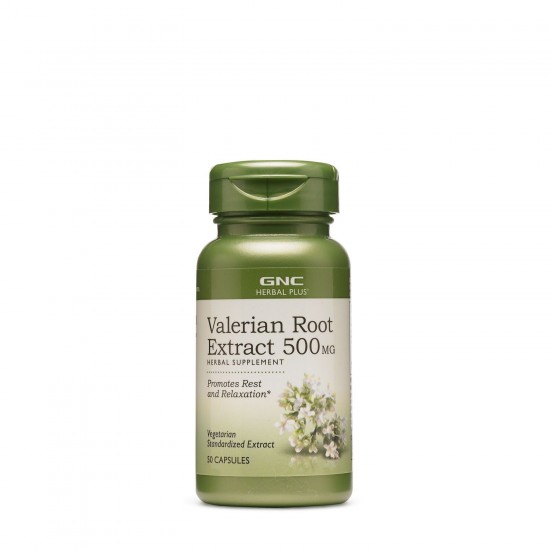 Extract din radacina de Valeriana 500 mg Herbal Plus, 50 capsule - GNC