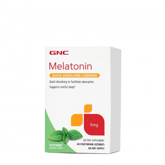 Melatonina cu aroma de menta 5 mg, 60 tablete - GNC