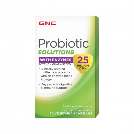 Probiotic Solutions cu enzime, 30 capsule - GNC