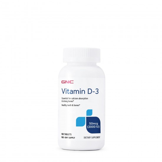 Vitamina D-3 2000 IU, 180 tablete - GNC