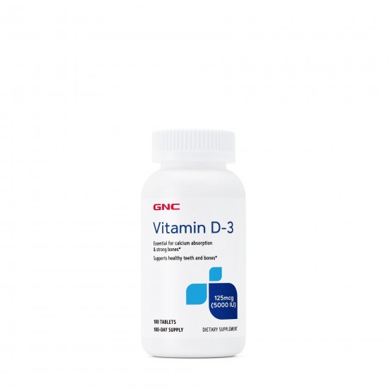 Vitamina D-3 5000 IU, 180 tablete - GNC