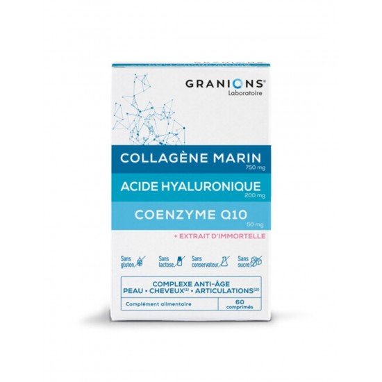 COLAGEN MARIN ACID HIALURONIC COENZIMA Q10, 60 Caps, GRANIONS