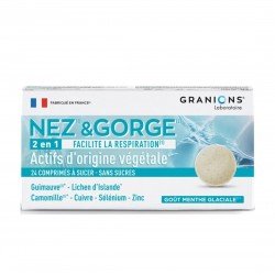 Comprimate supt mentolate nas-gat 24 tablete, Granions