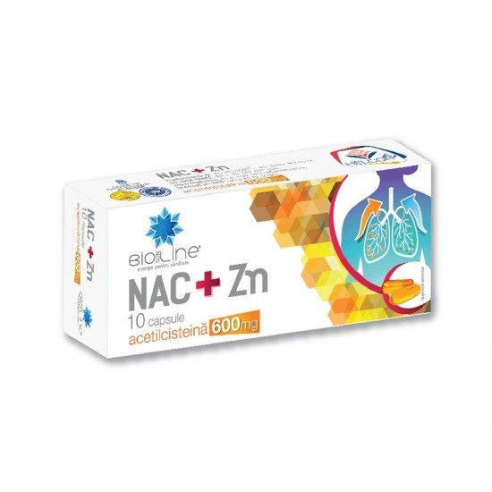 NAC + Zn 600 mg, 10 capsule - Helcor