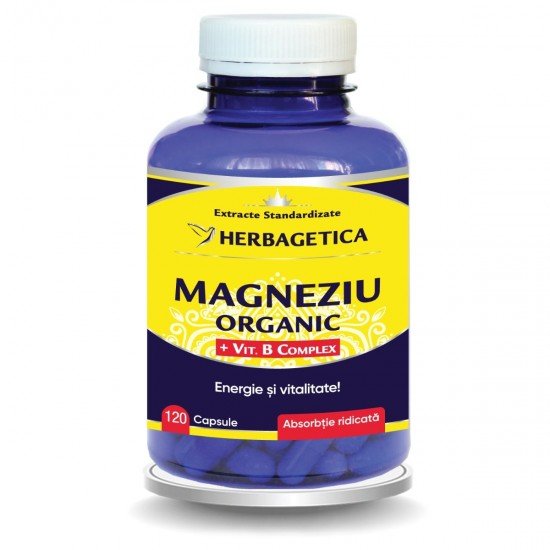 Magneziu Organic cu Vitamina B complex, 30 capsule - Herbagetica