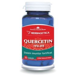 Quercetin cu Vitamina D3, 60 capsule - Herbagetica