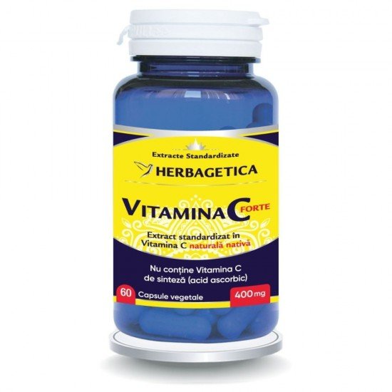 Vitamina C Forte 400 mg, 60 capsule - Herbagetica