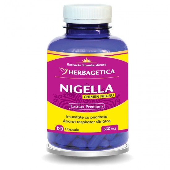 Nigella chimen negru, 120 capsule - Herbagetica