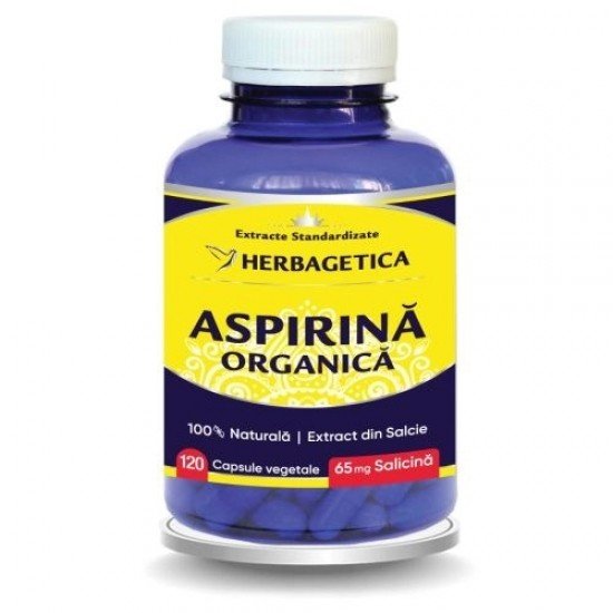 Aspirina Organica, 120 capsule - Herbagetica