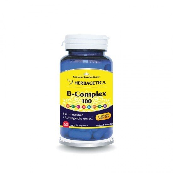 B-Complex 100, 60 cpasule - Herbagetica