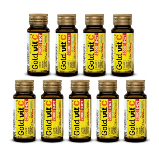 Gold Vit C, Vitamina C lichida 2000 shot, 9 x 25ml (aroma lamaie) - Olimp Labs