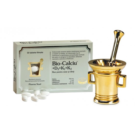 Bio-Calciu + D3 + K1 + K2, 30 tablete - Pharma Nord