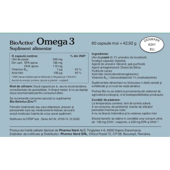BioActive Omega 3, 60 capsule - Pharma Nord