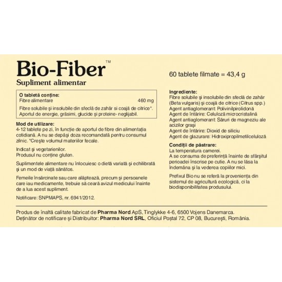 Bio-Fiber, 60 tablete - Pharma Nord