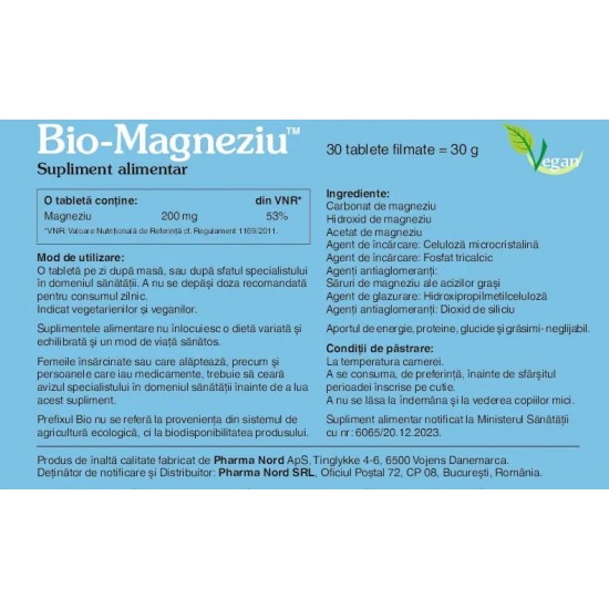 Bio-Magneziu, 120 tablete - Pharma Nord