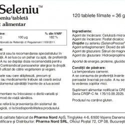 Bio-Seleniu Seleno Precise 100 mcg, 30 tablete,  Pharma Nord