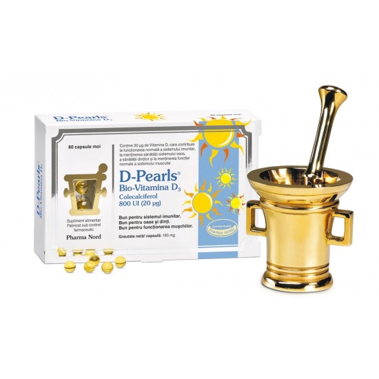 Bio-Vitamina D3 D-Pearls 20mcg, 80 capsule, Pharma Nord