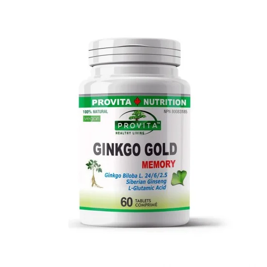 Ginkgo (biloba) Gold Memory 60 mg, 60 tab, PROVITA-NUTRITION
